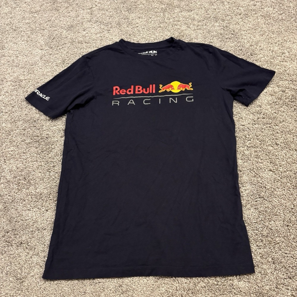 Oracle Red Bull Racing T Shirt Medium Navy Blue Graphic Gives You Wings Rare